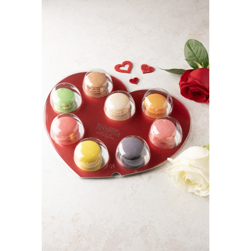 Coeur 8 macarons St Valentin