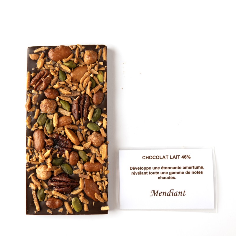 Chocolat lait 46% mendiant